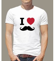 Babalar Günü Bıyık T shirt (Beyaz)