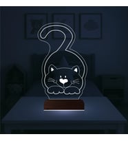 Luvivia Kedi Kedicik Çocuk Odası 3D Lamba - Masa Gece Lambası