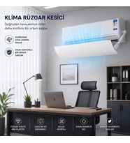 TriLine Klima Rüzgar Yönlendirme Aparatı Deliksiz Ön Panel 56-100 cm Genişleyebilir