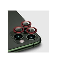 Iphone 13 Pro Max Uyumlu Kamera Koruyucu Lens Mercek Metal Çerçeveli 3lü Set Kırmızı Red