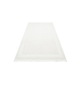 Makine Kaymaz Yıkanabilir Beyaz Düz Jüt Salon Halısı Mutfak Halısı Koridor Halısı Yolluk 5 cream