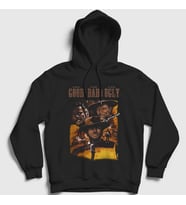 Presmono Unisex Siyah Western Film The Good The Bad And The Ugly Kapüşonlu Sweatshirt 252657tt