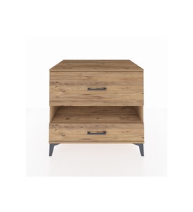 Kronos Şifonyer Tek Raflı 2 Çekmeceli 88x59x80 Çam-Çam