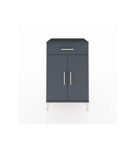 Hyperion Komodin 2 Raflı Tek Çekmeceli 2 Kapaklı 60x44x96 Antrasit-Antrasit