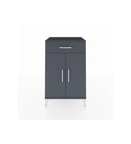 Hyperion Komodin 2 Raflı Tek Çekmeceli 2 Kapaklı 60x44x96 Antrasit-Antrasit