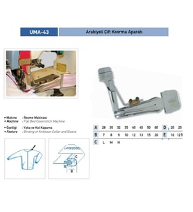 Arabiye Çift Kıvırma Apara 40x12mm / UMA-43