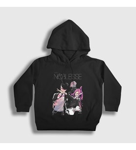 Presmono Unisex Çocuk Siyah Cover Raizel Anime Noblesse Kapüşonlu Sweatshirt 463827tt