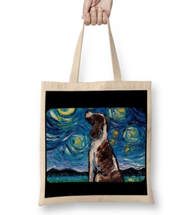 English Springer Spaniel Starry Night Bez Çanta Uzun Saplı