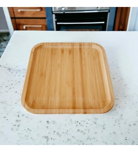 Bambu Lüx Kare Servis 20 * 20cm, Bambu Sunumluk & Çerezlik Kare Sunum Tabağı
