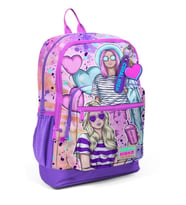 Coral High Dört Bölmeli Pembe Mor Fashion Girl Desenli İlkokul Sırt Çantası - Kız Çocuk