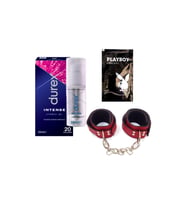 Durex Intense Kadın Uyarıcılı Jel + Kırmızı Deri El Kelepçesi + Hediye