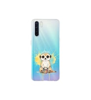 Oppo A91 ile Uyumlu Splash Mirket Tasarımlı Şeffaf Silikon Kılıf
