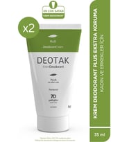 Deotak Plus Ekstra Koruma 7 Güne Kadar Etkili Krem Deodorant 35 ml x 2 Adet