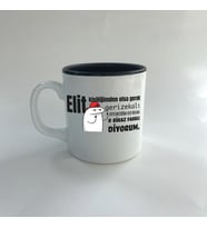 Elit Kişiliğimden Olsa Gerek Baskılı Siyah Multi Kupa