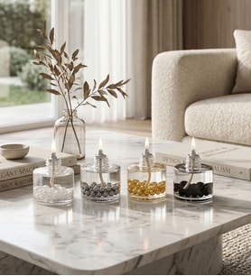 impeRiums Pearl Cylinder Dekoratif Kandil Mum 4'lü Set ( 4 x 120 ml )
