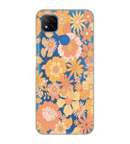 Redmi 9C / Redmi 10A Uyumlu Çiçek Desenli Şeffaf Telefon Kılıfı