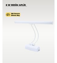 6W Beyaz Flüt Aplik 6500K (Beyaz Işık)