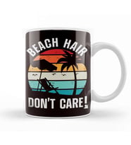 Beach Hair Island Summer Travel Vacation Ocean Sunbathing Kupa Bardak Porselen