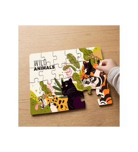 Amazon Ormanı Hayvanları Tasarımlı 24 Parça Ahşap Çocuk Puzzle MPK0037