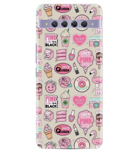 Tcl 10 Plus Kılıf Excode Desenli Silikon Kılıf Excode Donut Flamingo 1415 Uyumlu