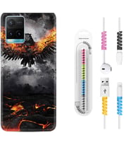 Vivo Y11S Y21S Y20 Y20S Y70 Kılıf Kablo Koruma Spiral Silikon Ateş Kartalı 1766