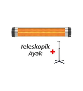 Ufo Star S/24 2400 W Infrared Isıtıcı+ayak (Siyah)