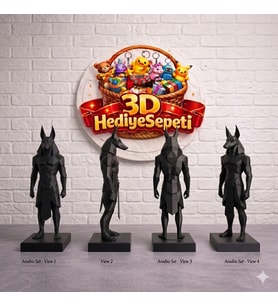 Anubis Heykeli Siyah