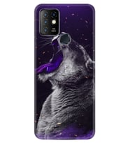 INFINIX Hot 10 Kılıf Silikon Desen Purple Leopar 1750