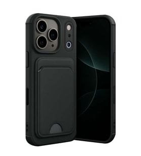 iPhone 17 Pro Max Kelvin Kartvizitli Silikon - Siyah