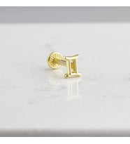 Glorria Altın İkizler Burcu Tragus Piercing