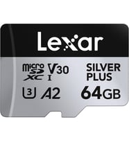 Lexar Silver Plus Micro Sd Kart 64 Gb, 205 Mb/S'Ye Kadar Okuma Hızı, Sd Adaptörlü Hafıza Kartı Micro