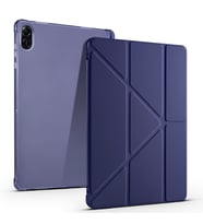 Honor Pad X8A Uyumlu Kılıf Zore Tri Folding Kalem Bölmeli Standlı Kılıf (Lacivert)