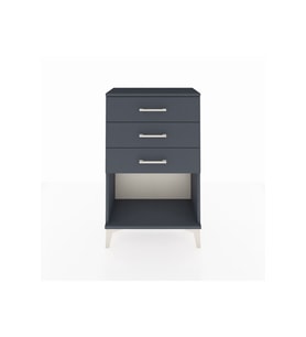 Arges Komodin 3 Çekmeceli 60x30x96 Antrasit-Antrasit