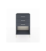 Arges Komodin 3 Çekmeceli 60x30x96 Antrasit-Antrasit