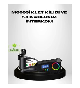 Mey İthalat® Motosiklet ve Günlük Kullanım İçin Bluetooth Hoparlör ve Disk Kilidi Seti