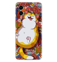 Vivo Y15S Y32 Y33S Y51 Y53S Kılıf Desemli Silikon Tombul Kedi 1739