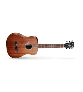 Cort Ad Mını M Op 3/4 Ölçek Akustik Gitar - Gig Bag Dahil (başlangıç/orta Seviye)  Tüm Gövde Maun Ahşap, Kompakt 3/4 Boyut Ve Open Pore Mat Kaplama