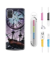 Samsung a71 A72 A73 A7 A9 2018 C7 C9 Kılıf Kablo Koruma Spiral Silikon Time 1749