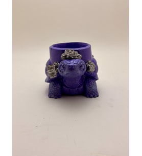 Kaplumbağa tealight mumluk - balmumu mum hediyeli
