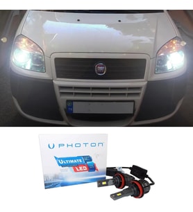 Fiat Doblo D2 Led Xenon Uzun Far Ampulü H1 Ultimate 9500 Lumens Yeni Seri Beyaz 2000-2010