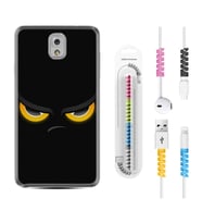 Samsung Note 3 4 5 8 9 20 Ultra 10 Lite Kılıf Kablo Koruma Spiral Silikon Black Eyes 1644