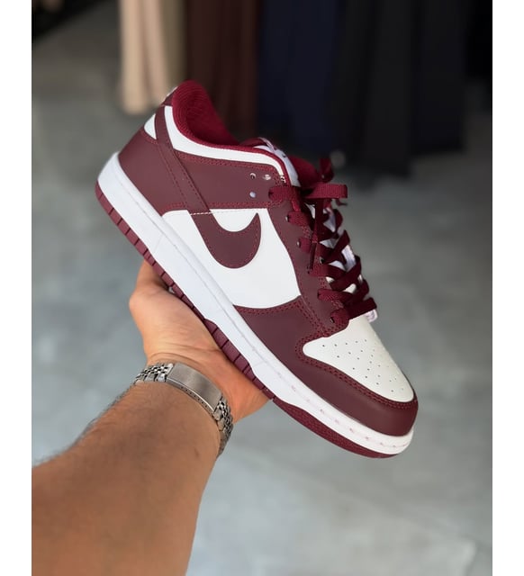 Nike Dunk Low Kadın/Erkek Unisex Sneaker  Beyaz Mavi İkonik Model  10+ Renk Seçeneği (Bordo)