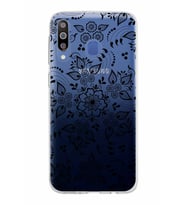 Samsung Galaxy M30 Kapak Nostalji Desen Tasarımlı Şeffaf Silikon Kılıf