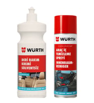 Würth Deri Besleyici Bakım Kremi 1000ml +Araç içi Temizleme Spreyi 500ml