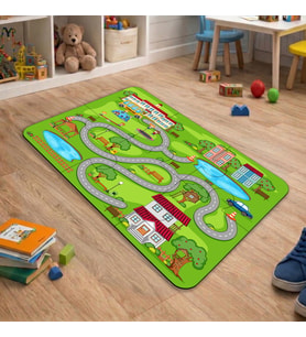 eJOYA Kişiye Özel Şehir Yol Haritası Puzzle Keçe Halı 116269