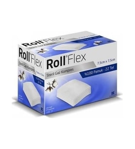 Roll Flex Steril Gaz Kompres 7.5 cm x 7.5 cm - 100'lü