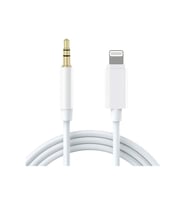 Lightning To 3.5mm Aux Kablosu Dönüştürücü 1 Metre Beyaz