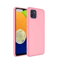 Galaxy A03 Kılıf Zore Mara Lansman İç Yüzeyi Kadife Kılıf (Açık Pembe)