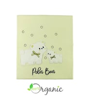 Unisex Bebek Polar Bear Nakışlı 90 X 80 Cm Çift Kat Pamuklu Organik Penye B