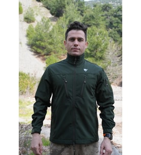 Softshell Mont Haki, 7 Cepli Rüzgar Geçirmez Softshell Mont Haki, Outdoor Erkek Mont
